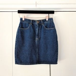American Apparel high rise denim mini skirt small